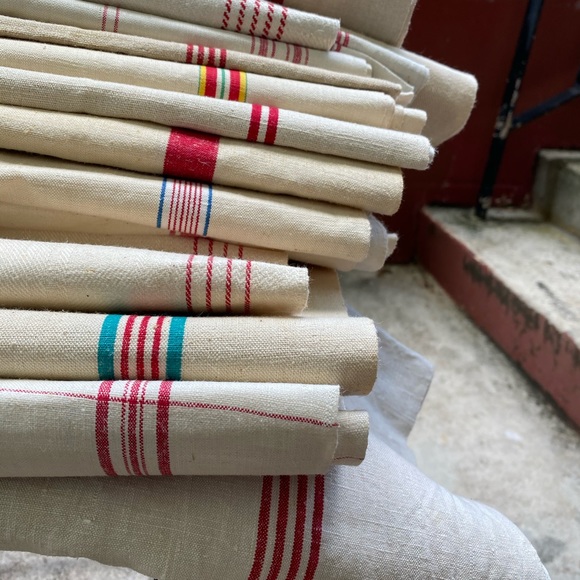 Vintage heavy Linen Towel Torchon 30.5x36 “MT” - Picture 8 of 8